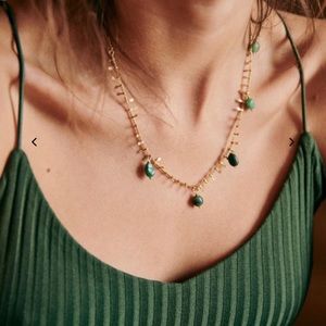 Forest green necklace
